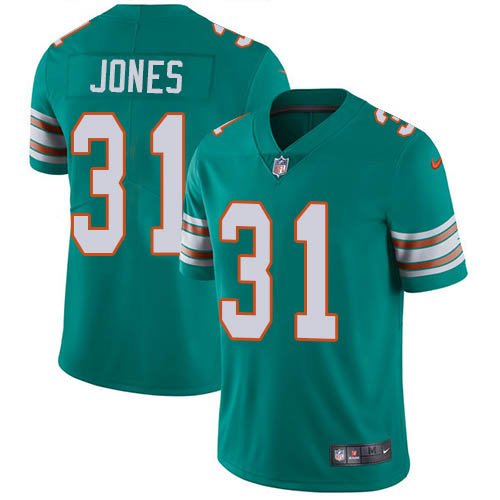 Nike Miami Dolphins 31 Byron Jones Aqua Green Alternate Youth Stitched NFL Vapor Untouchable Limited Jersey